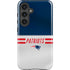 NFL New England Patriots White Striped Galaxy S24 Plus Impact Case
